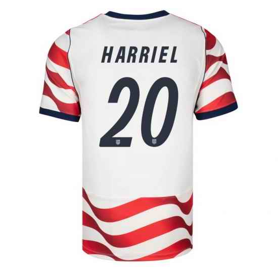 USA 2026 FIFA World Cup Soccer White Jersey Set ( Have Shorts ) Nathan Harriel #20 (2)